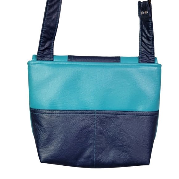 Handmade Repurposed Material Eco Friendly Crossbody Satchel Purse & Coin Purse - Picture 6 of 14